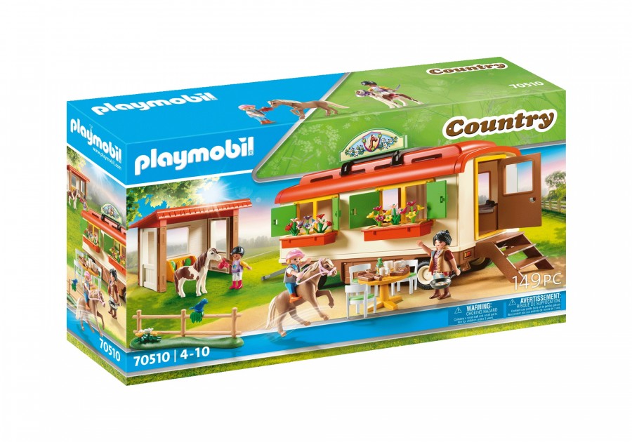 

Конструктор PLAYMOBIL Дом на колёсах с приютом для пони 149 деталей, PM70510PM, PM70510