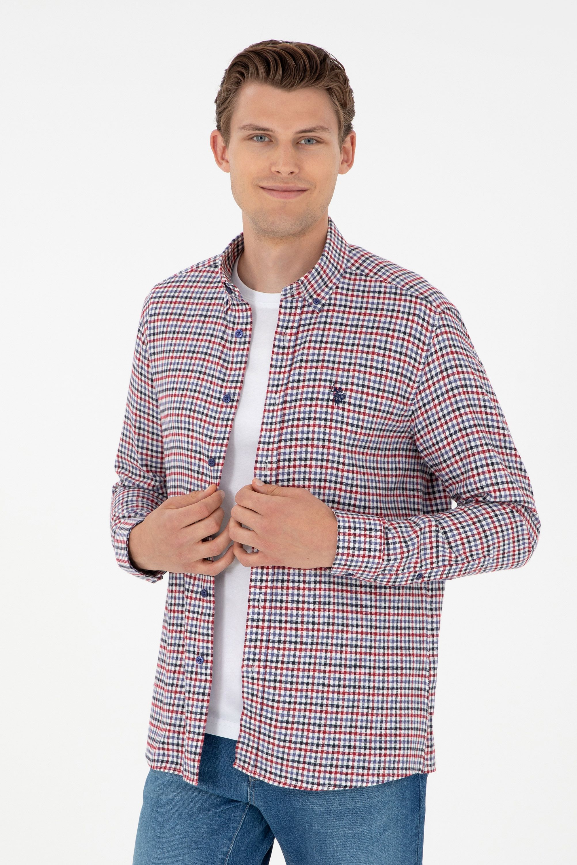 

Рубашка мужская U.S. POLO Assn. G081GL0040MACAYO24K синяя M, Синий, G081GL0040MACAYO24K