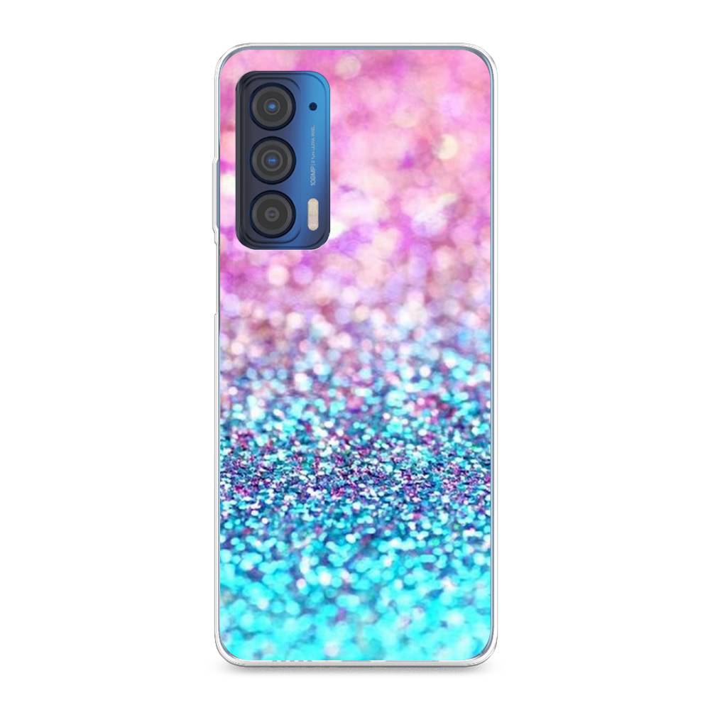 

Чехол Awog "Розово-голубые глиттеры рисунок" для Motorola Edge (2021)