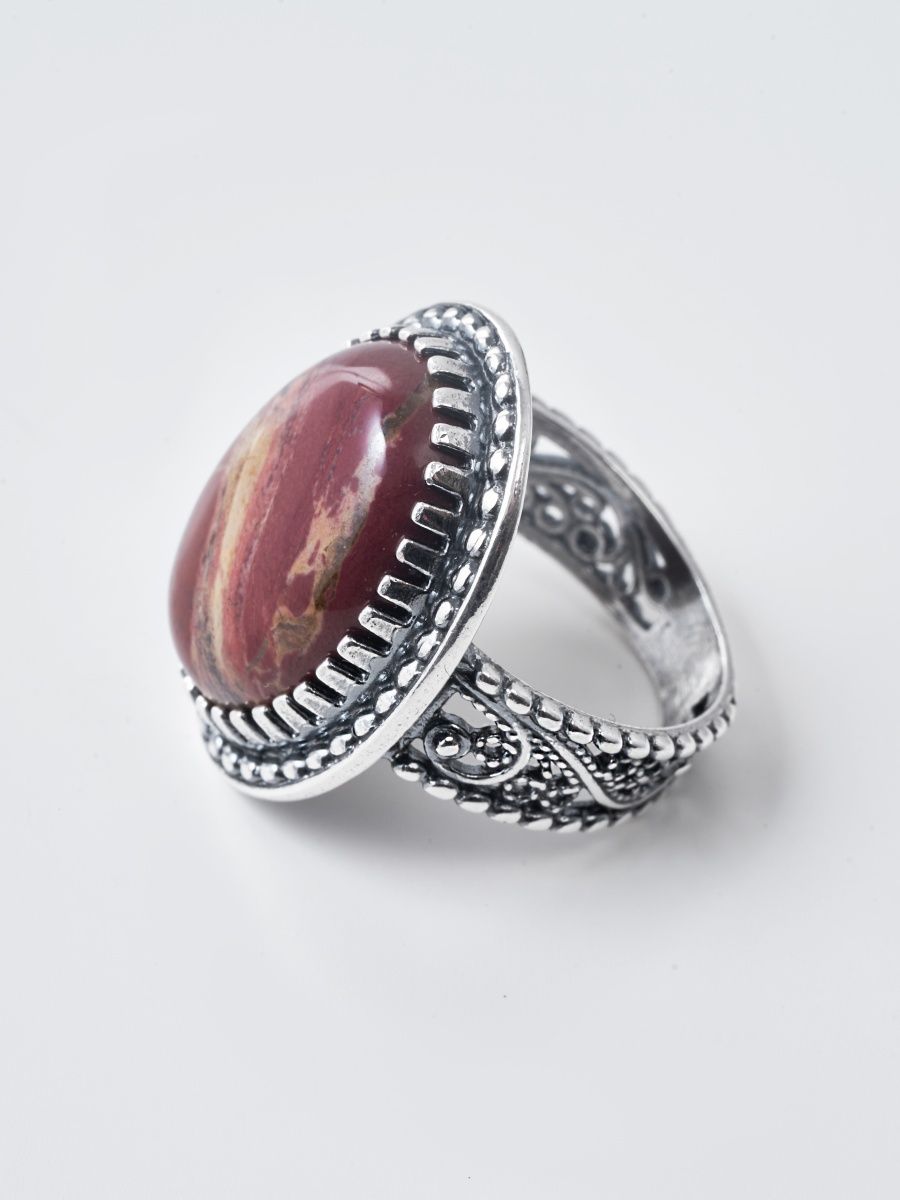 

Кольцо из латуни р. , SHINE & BEAUTY 24311512-2, яшма, 24311512-2
