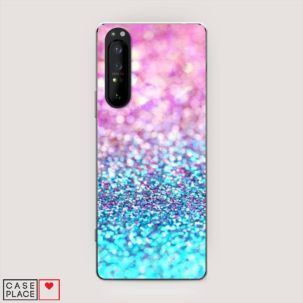 

Чехол Awog "Розово-голубые глиттеры рисунок" для Sony Xperia 1 II