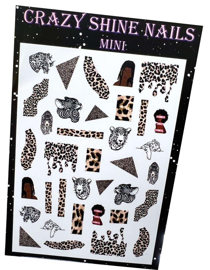 

Слайдер-дизайн Crazy Shine Nails mini №1168 Леопард 2, Разноцветный