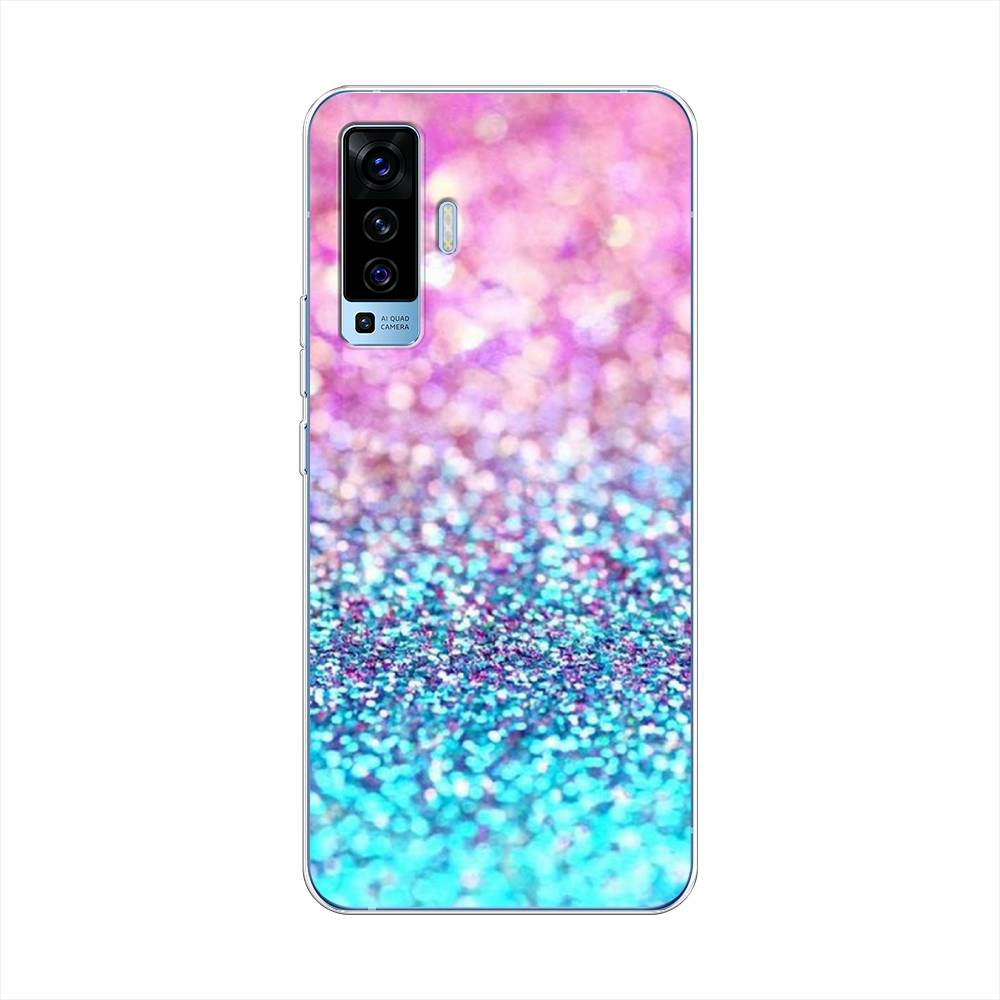 

Чехол Awog "Розово-голубые глиттеры рисунок" для Vivo X50