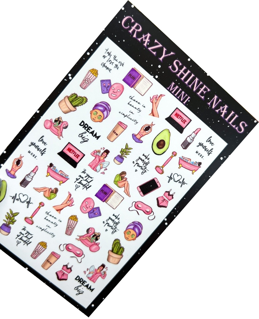 

Слайдер-дизайн Crazy Shine Nails mini №1165 Доброе утро, Разноцветный