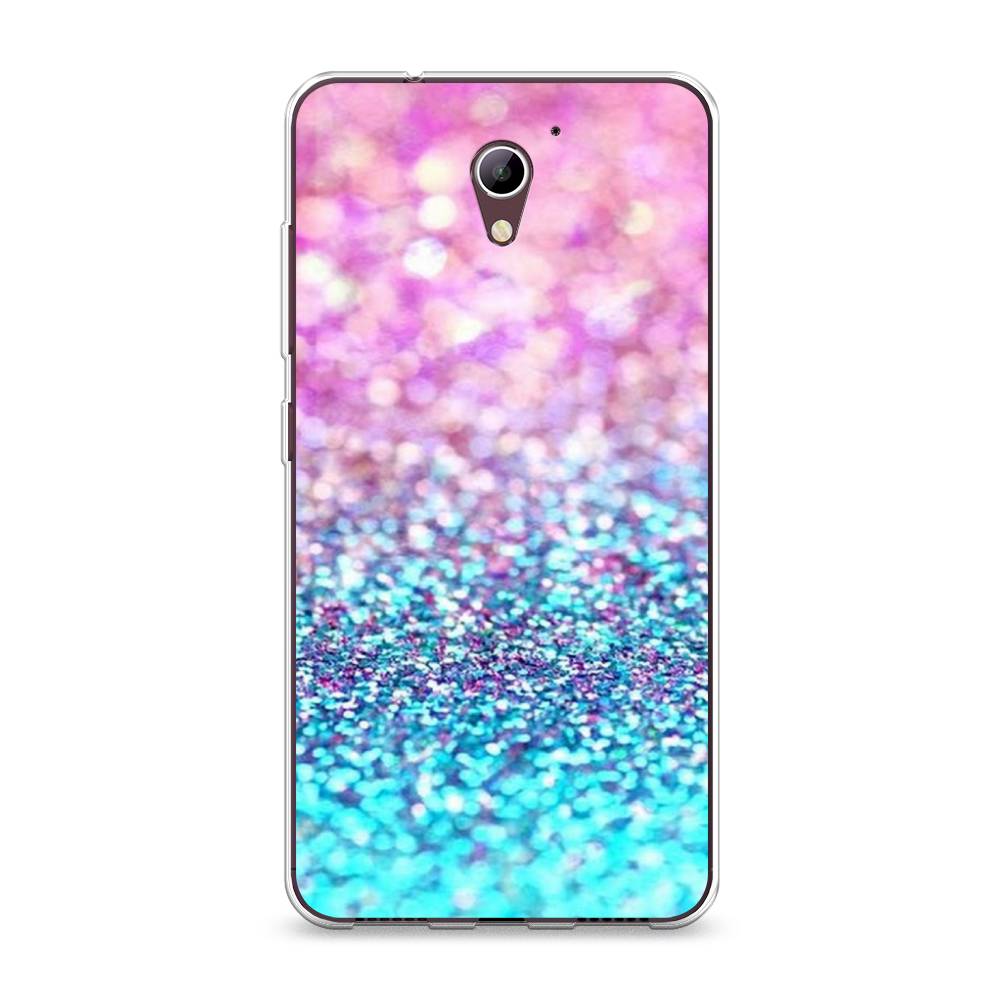 

Чехол Awog "Розово-голубые глиттеры рисунок" для ZTE Blade A510