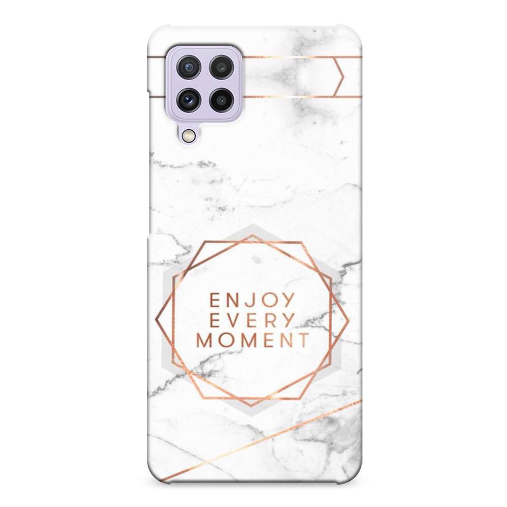 

Пластиковый чехол "Enjoy every moment мрамор" на Samsung Galaxy A22