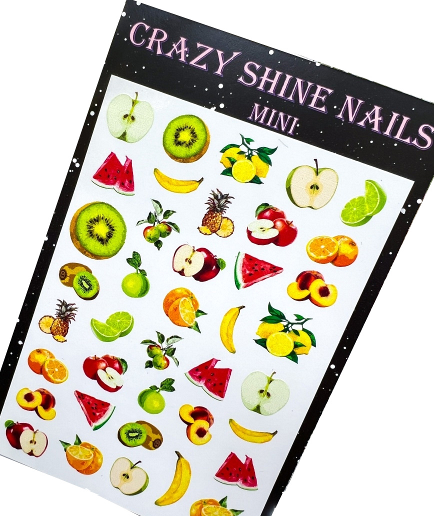 

Слайдер-дизайн Crazy Shine Nails mini №1157 Фрукты 2, Разноцветный