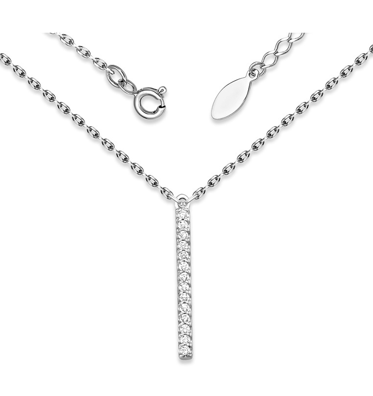 

Колье из серебра 40 см Kari Jewelry 230901, фианит, 230901