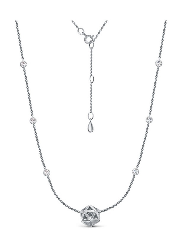 

Колье из серебра 40-45 см Kari Jewelry 230898, фианит, 230898