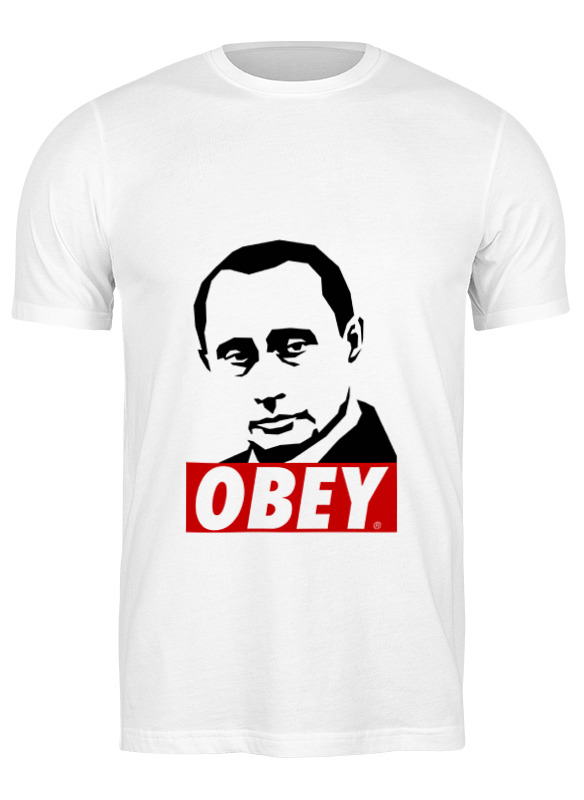 

Футболка мужская Printio Путин obey белая S, Белый, Путин obey