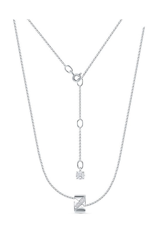 

Колье из серебра 40-45 см Kari Jewelry 230897, фианит, 230897