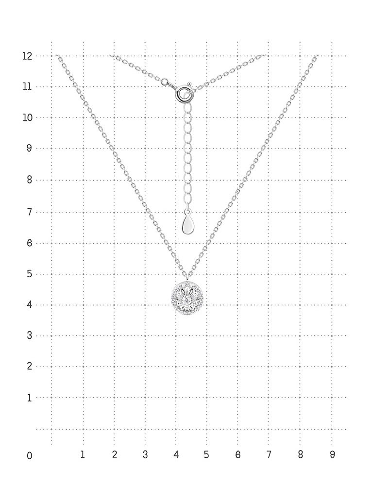 

Колье из серебра 45 см Kari Jewelry 223041, фианит, 223041