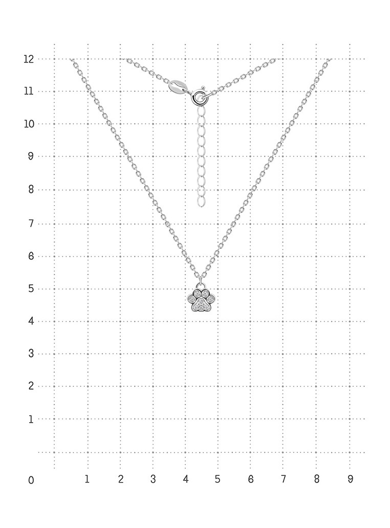 

Колье из серебра 45 см Kari Jewelry 223040, фианит, 223040