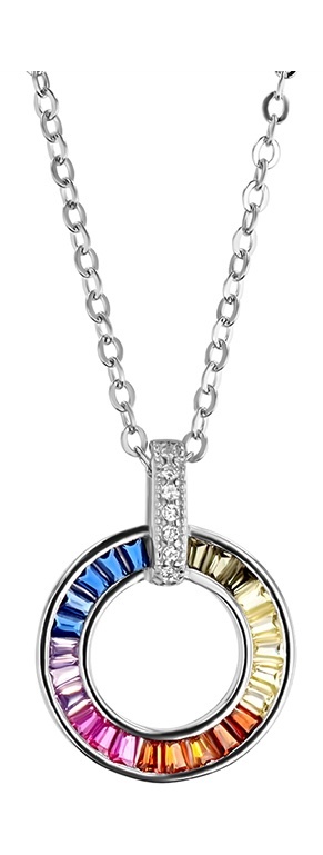 

Колье из серебра 40-45 см Kari Jewelry 214550, фианит, 214550