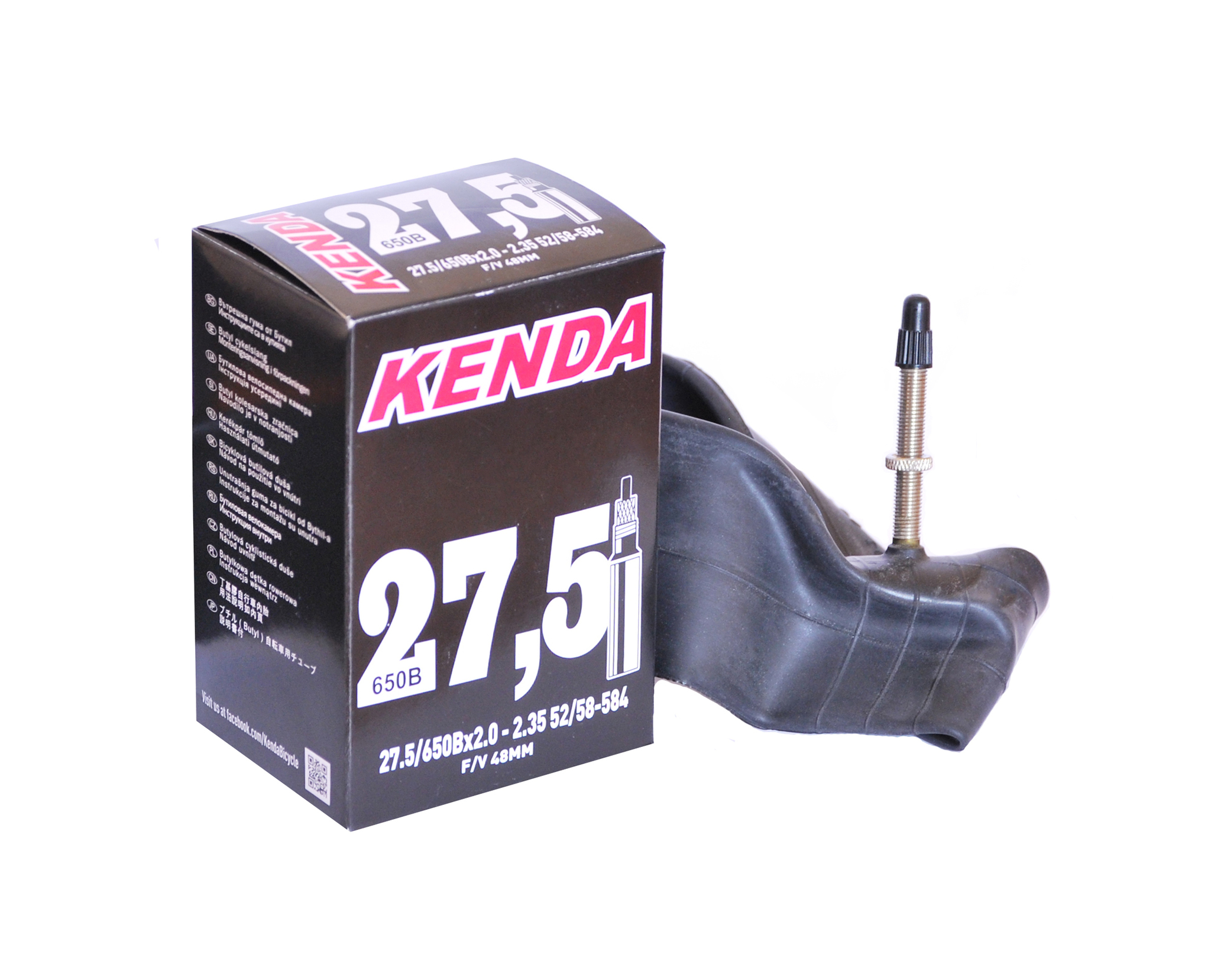 

Камера 27,5" спорт 48мм 5-516276 1,75-2,125 (45/54-584) (50) KENDA, Черный
