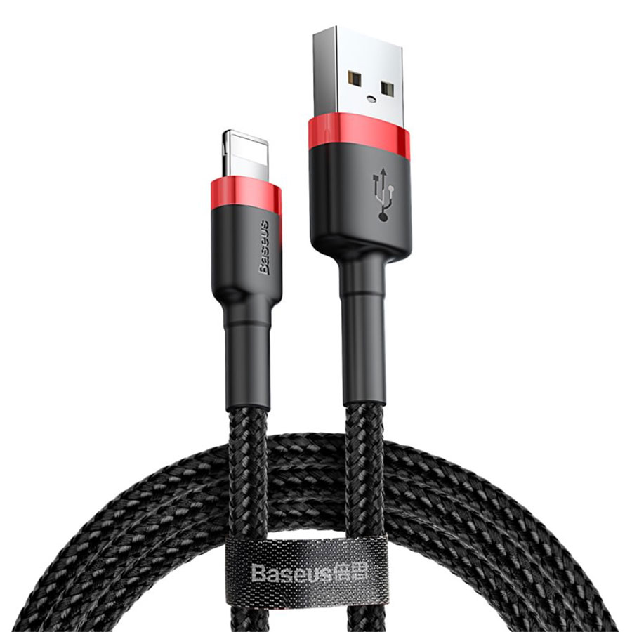 

Кабель Baseus Cafule USB - Lighting, 1.5 А, 2 м, черный, Cafule