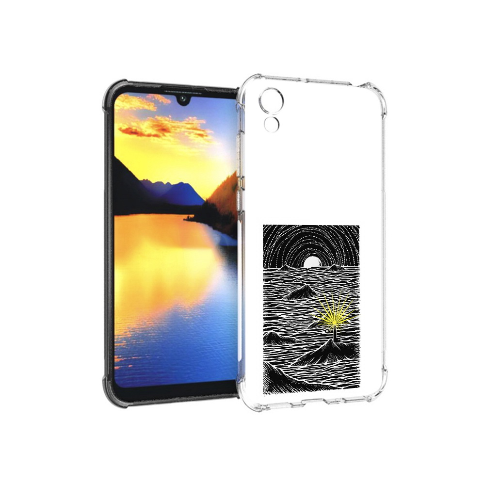 

Чехол MyPads Tocco для Huawei Y5 маяк в черно белом море, Прозрачный, Tocco