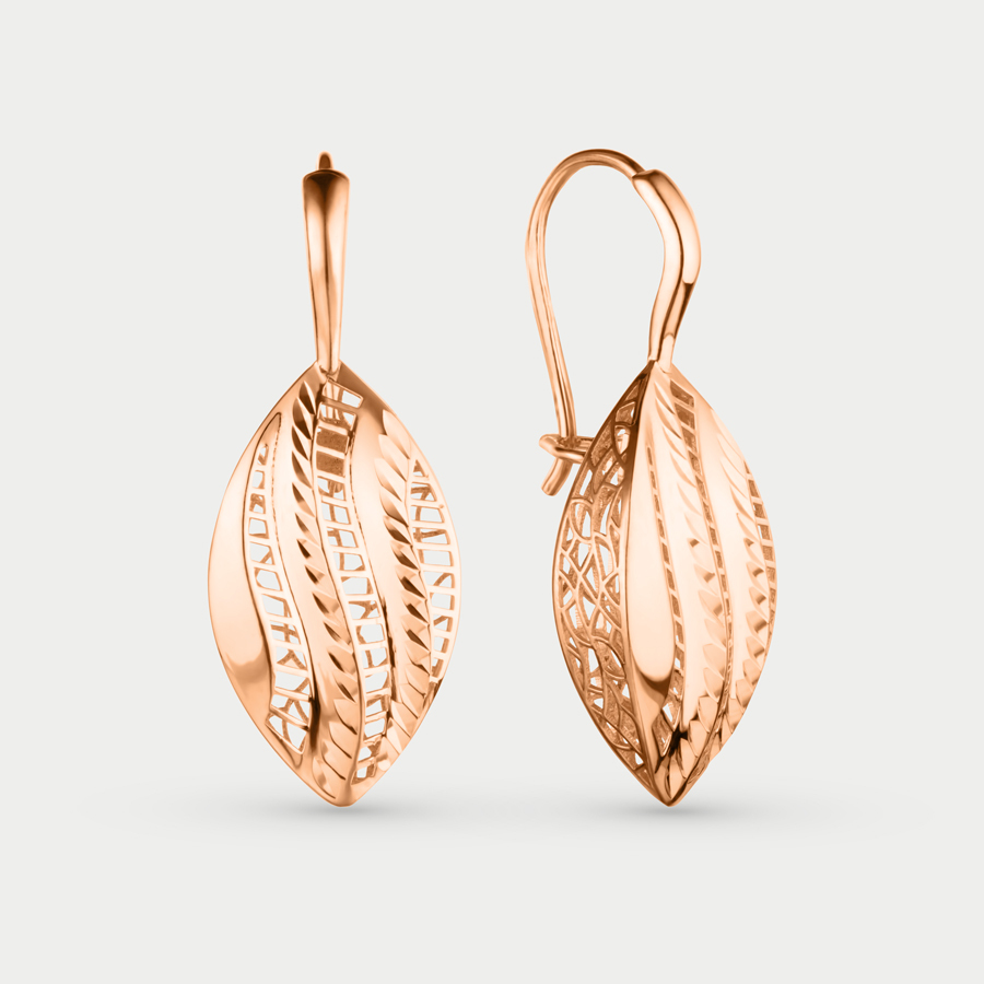 Серьги из розового золота Красносельский Ювелир АСд1001-3908