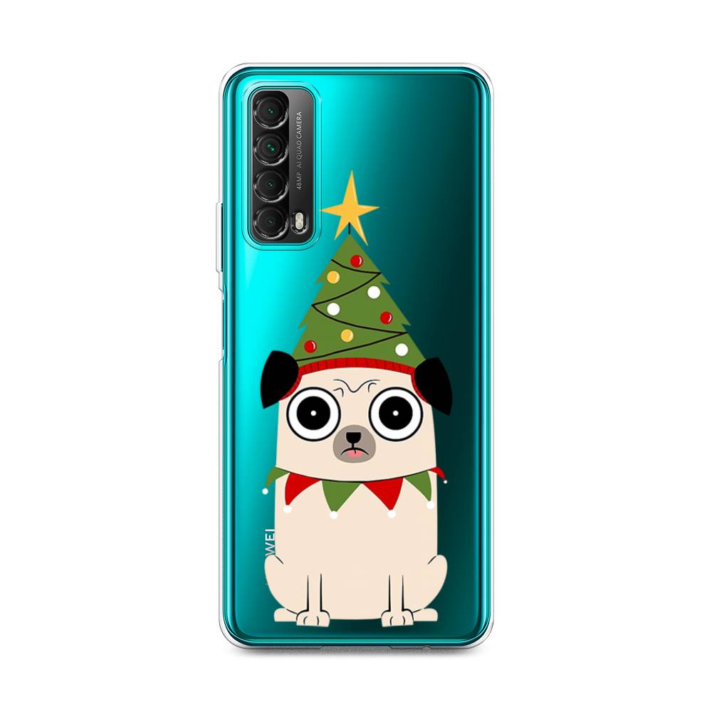 

Чехол на Huawei P Smart 2021 "Собачка с ёлочкой", Бежевый;красный;зеленый, 6104750-1