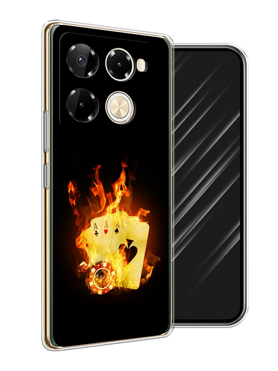 

Чехол Awog на Infinix Note 40 Pro 5G/Note 40 Pro Plus "Горящие карты", Черный;оранжевый, 3105950-1