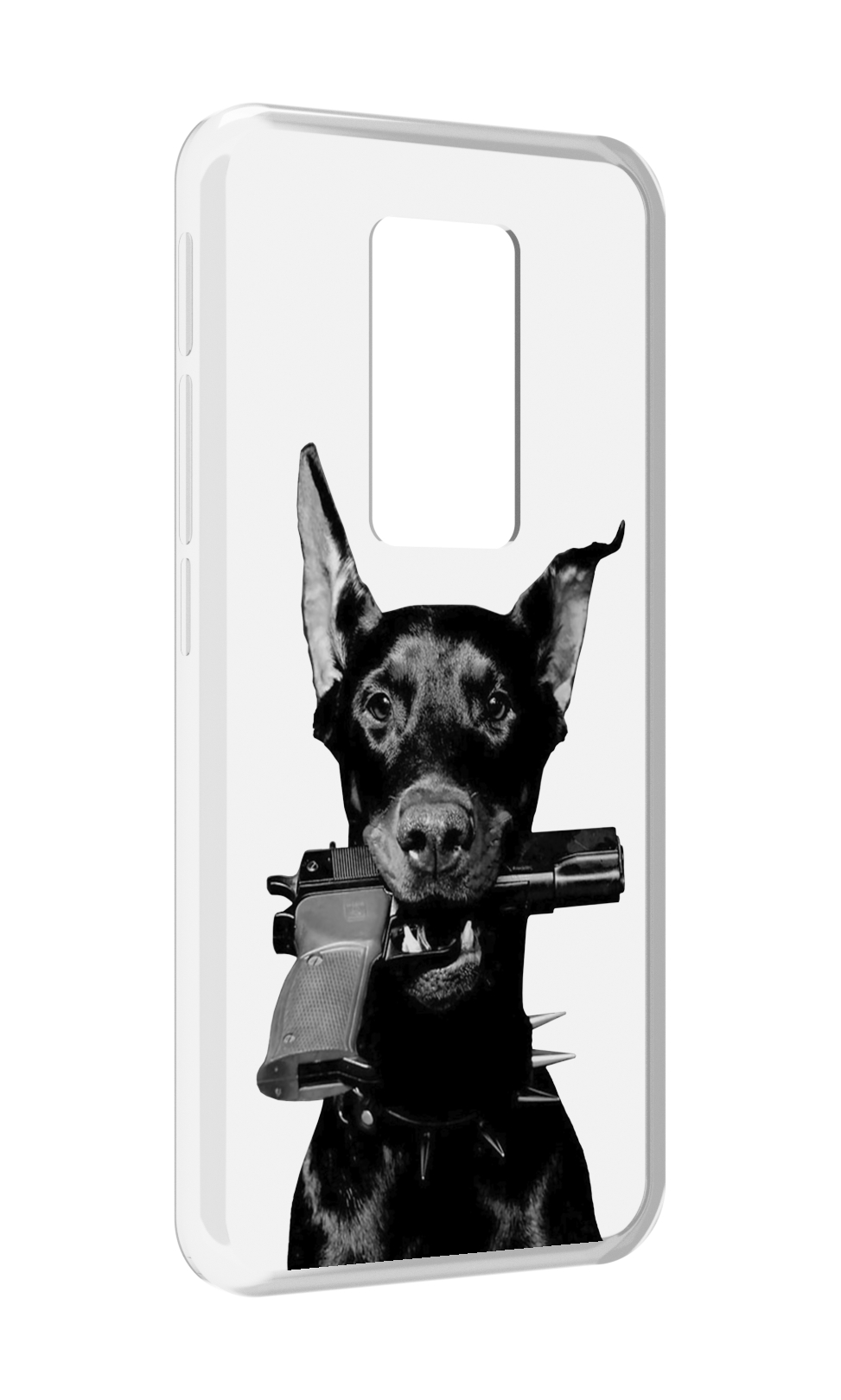 

Чехол MyPads доберман с пистолетом для Motorola Defy 2021, Прозрачный, Tocco