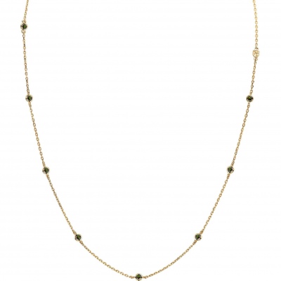 

Колье из желтого золота с турмалином 40 см Эстет 01Л331058-2, 01Л331058-2
