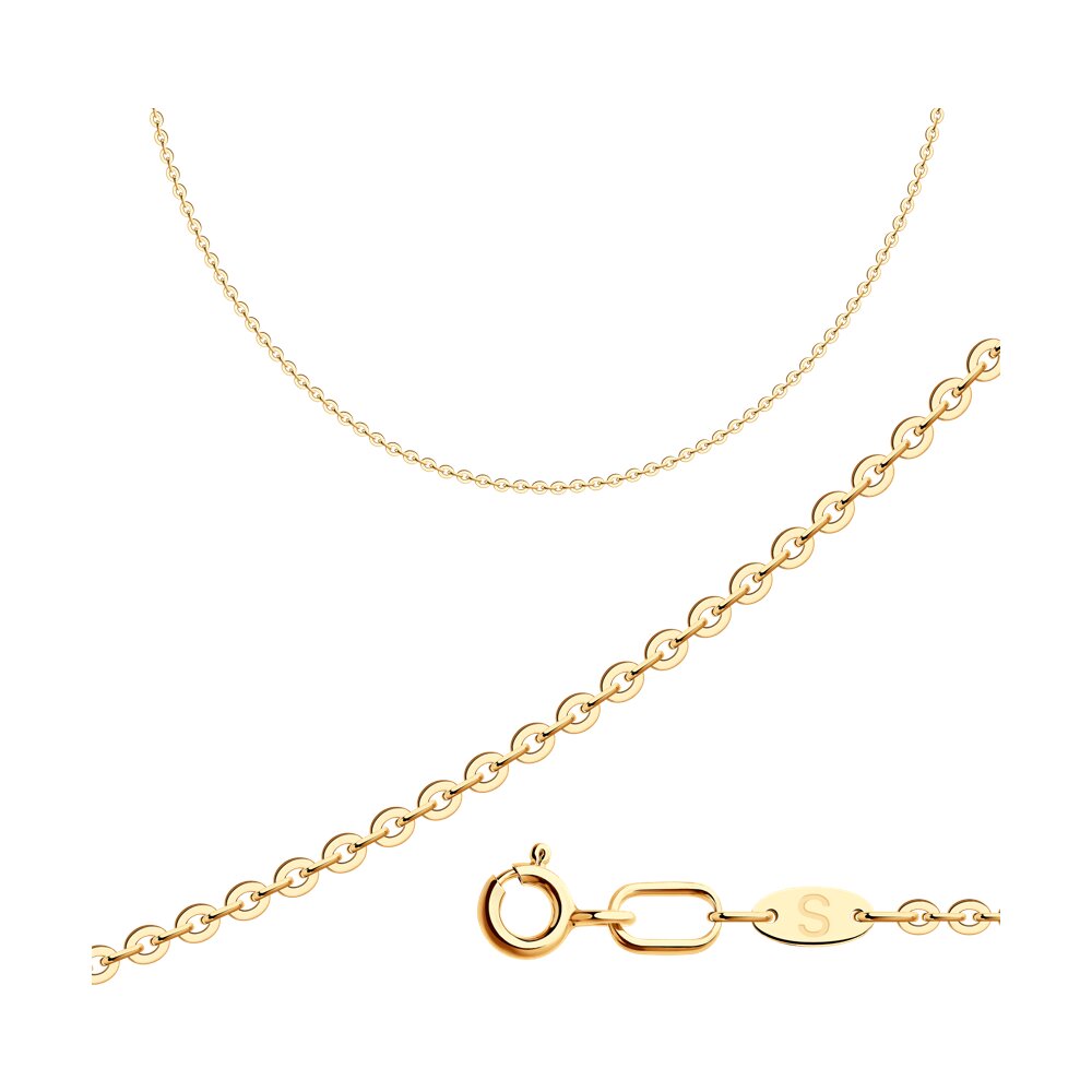 

Цепочка из красного золота 45 см SOKOLOV 2321040, Золотистый, 2321040