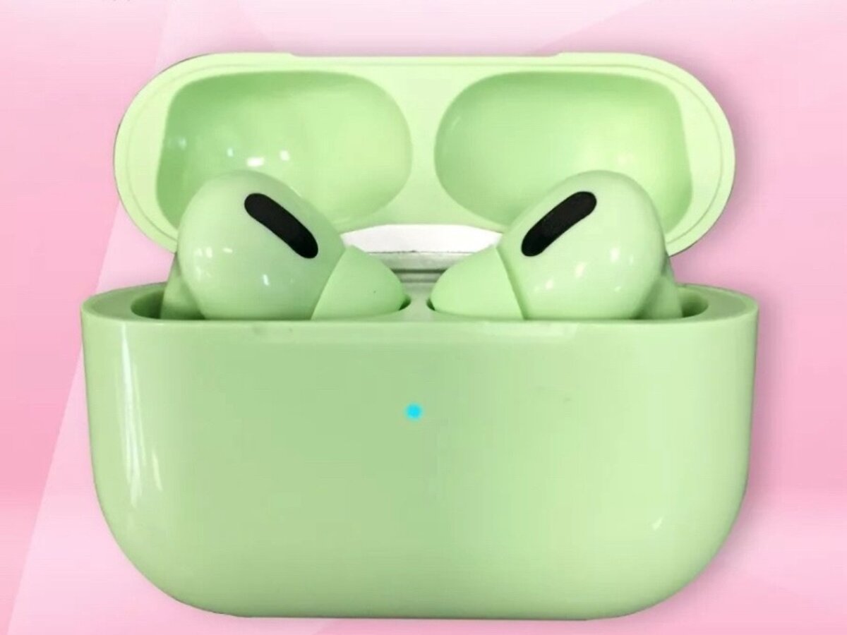 

Беспроводные наушники airpods, зеленые