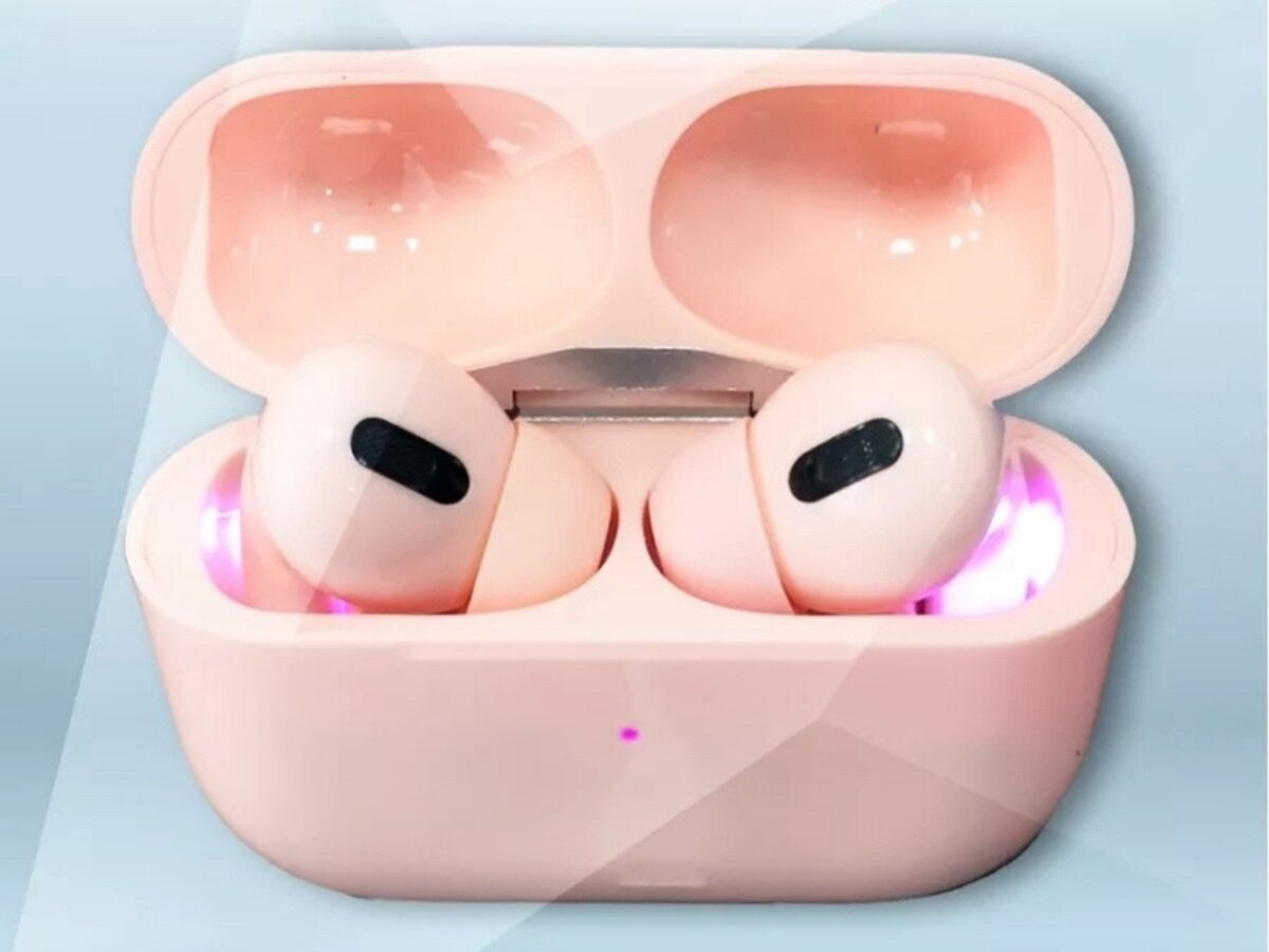 

Беспроводные наушники airpods, розовые
