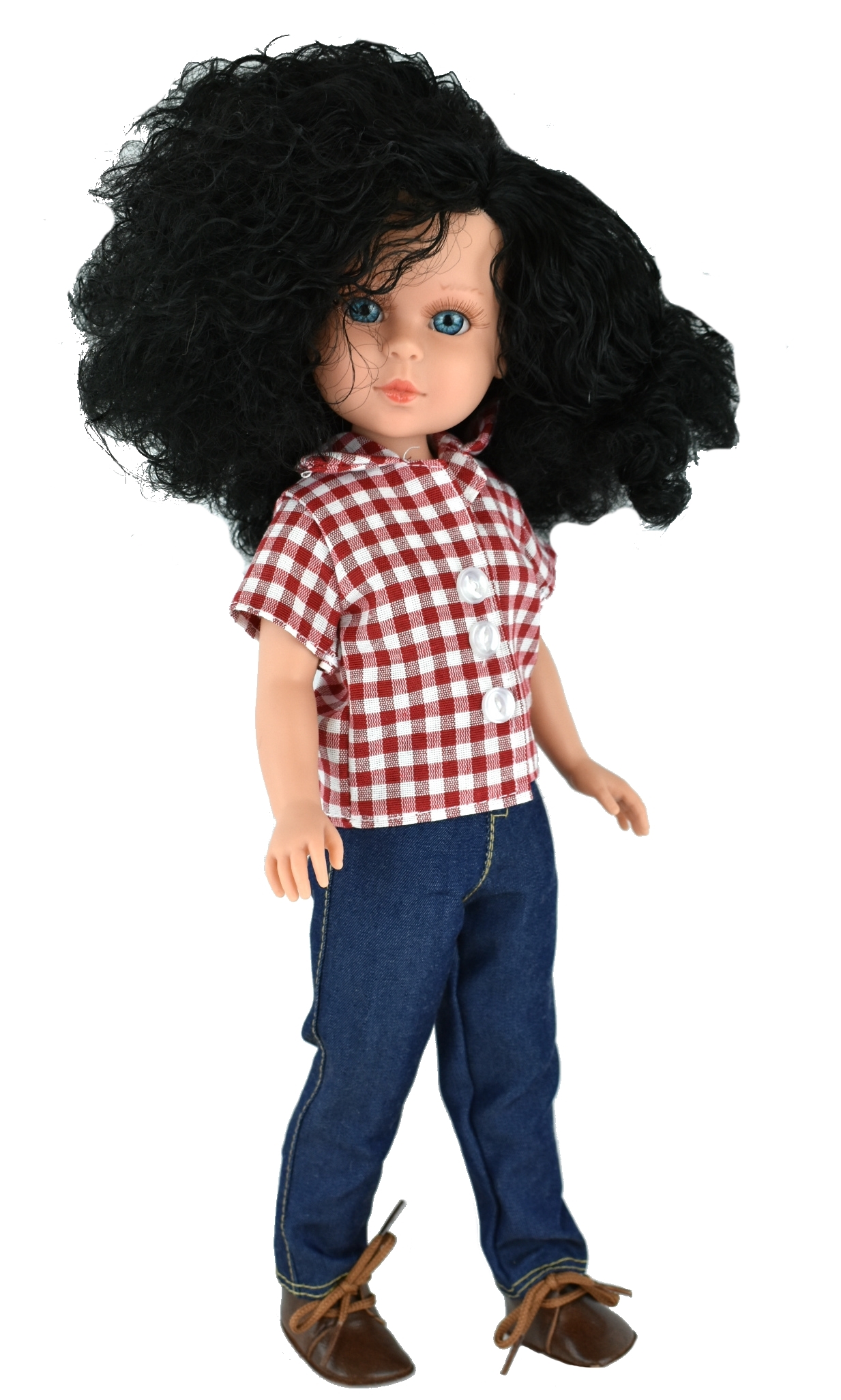 фото Кукла vidal rojas dolls найя кудрявая брюнетка, в брюках 5523, 41 см