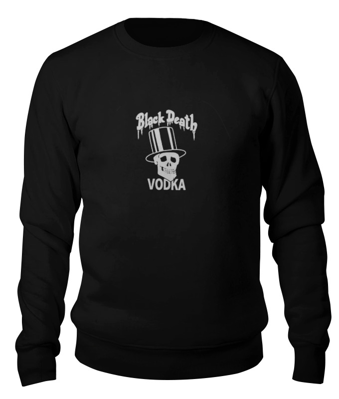 

Свитшот унисекс Printio Black death vodka черный XL, Black death vodka