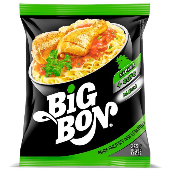 Лапша быстрого приготовления BigBon Курицасальса 75 г х 48 шт 1868₽