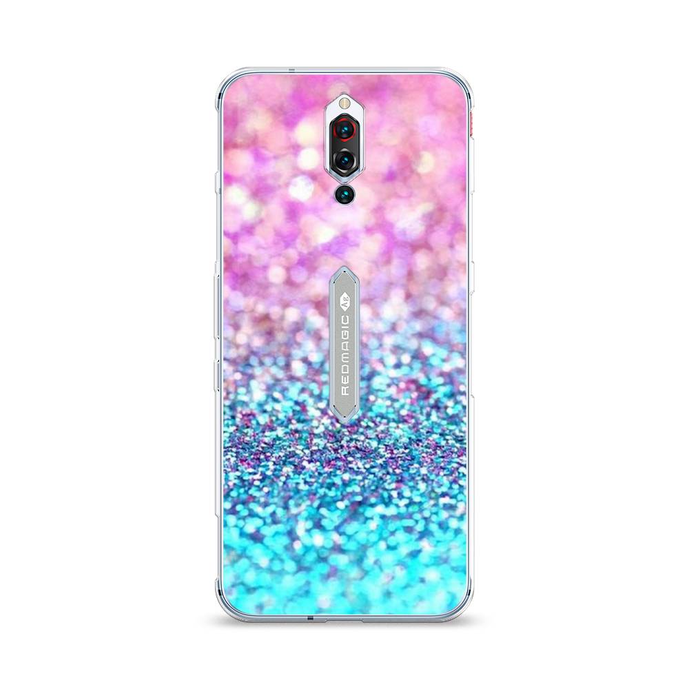 

Чехол Awog "Розово-голубые глиттеры рисунок" для ZTE Red Magic 5S