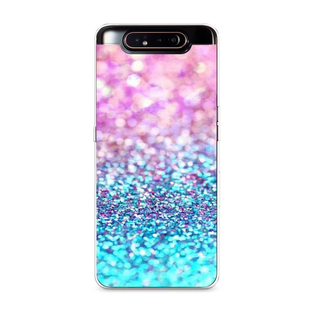 

Чехол Awog "Розово-голубые глиттеры рисунок" для Samsung Galaxy A80