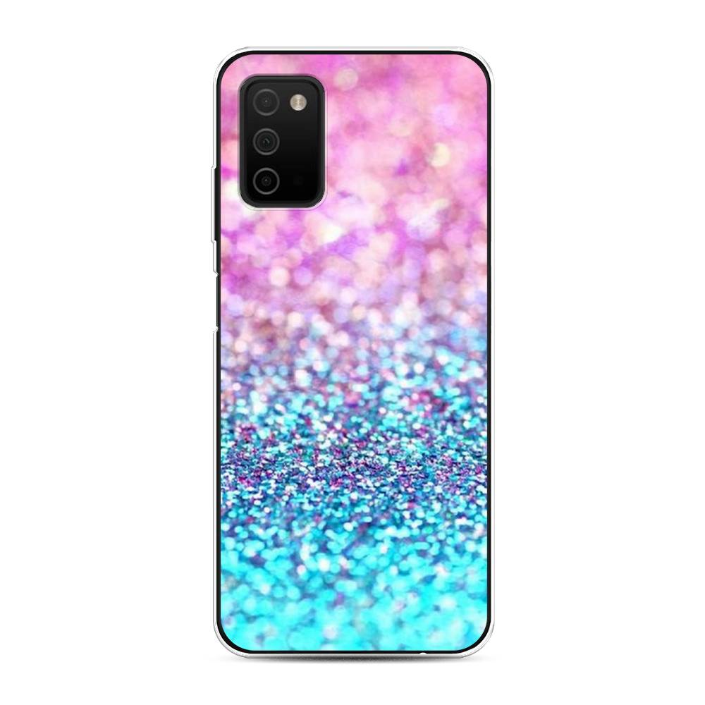 

Чехол Awog "Розово-голубые глиттеры рисунок" для Samsung Galaxy A03S