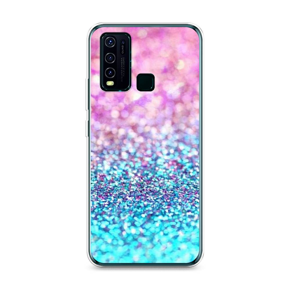 

Чехол Awog "Розово-голубые глиттеры рисунок" для Vivo Y30