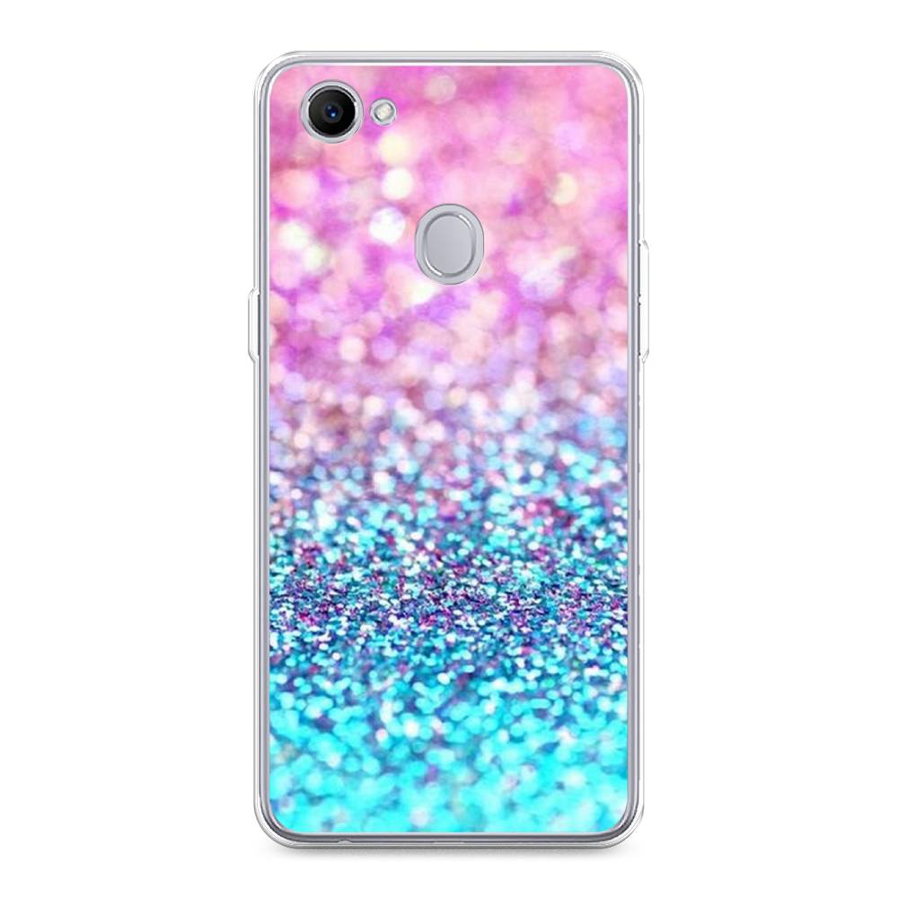 

Чехол Awog "Розово-голубые глиттеры рисунок" для Oppo F7