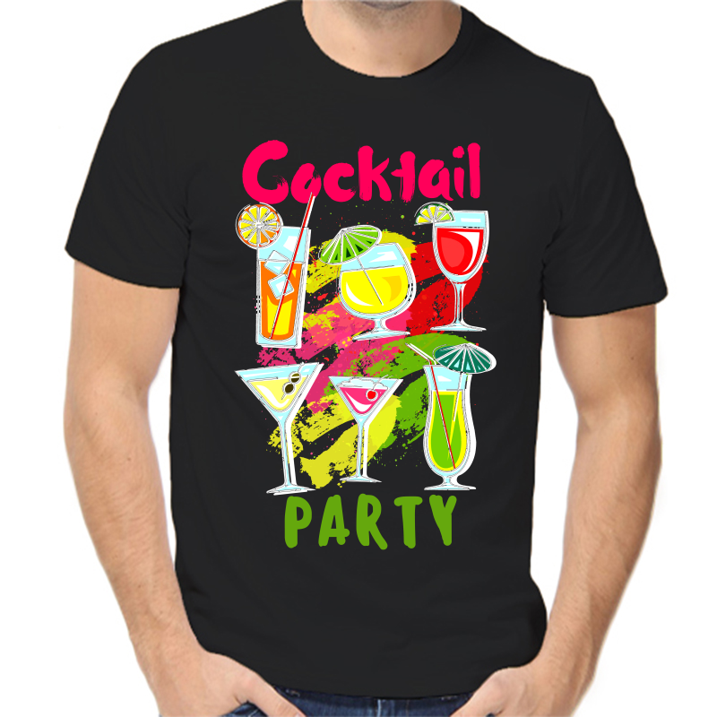 

Футболка мужская черная 58 р-р cocktail party, Черный, fm_cocktail_party