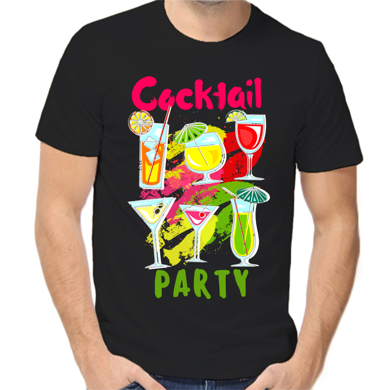 

Футболка мужская черная 56 р-р cocktail party, Черный, fm_cocktail_party