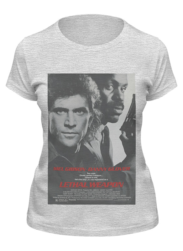 

Футболка женская Printio Lethal weapon серая 2XL, Серый, Lethal weapon