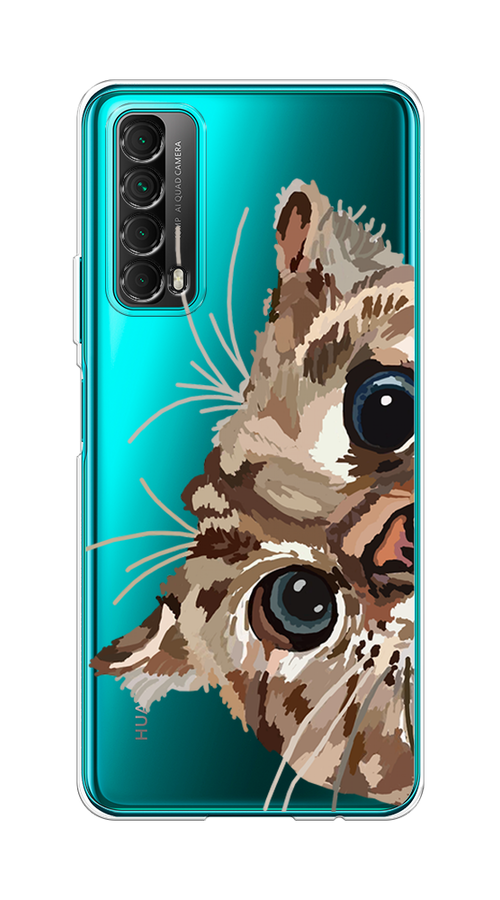 

Чехол на Huawei P Smart 2021 "Любопытный кот", Коричневый;синий;черный, 6104750-1