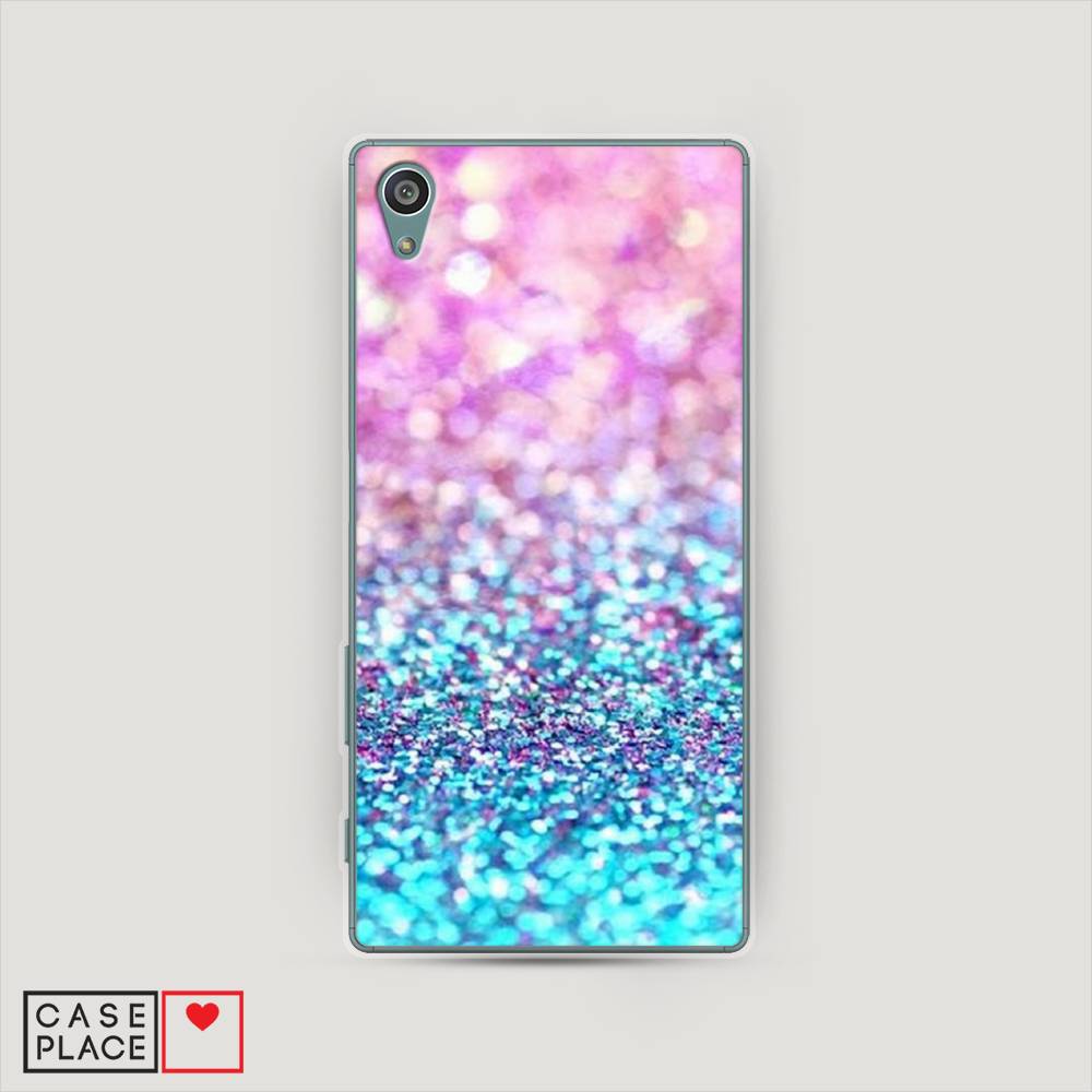 

Чехол Awog "Розово-голубые глиттеры рисунок" для Sony Xperia Z5 (Z5 Dual)