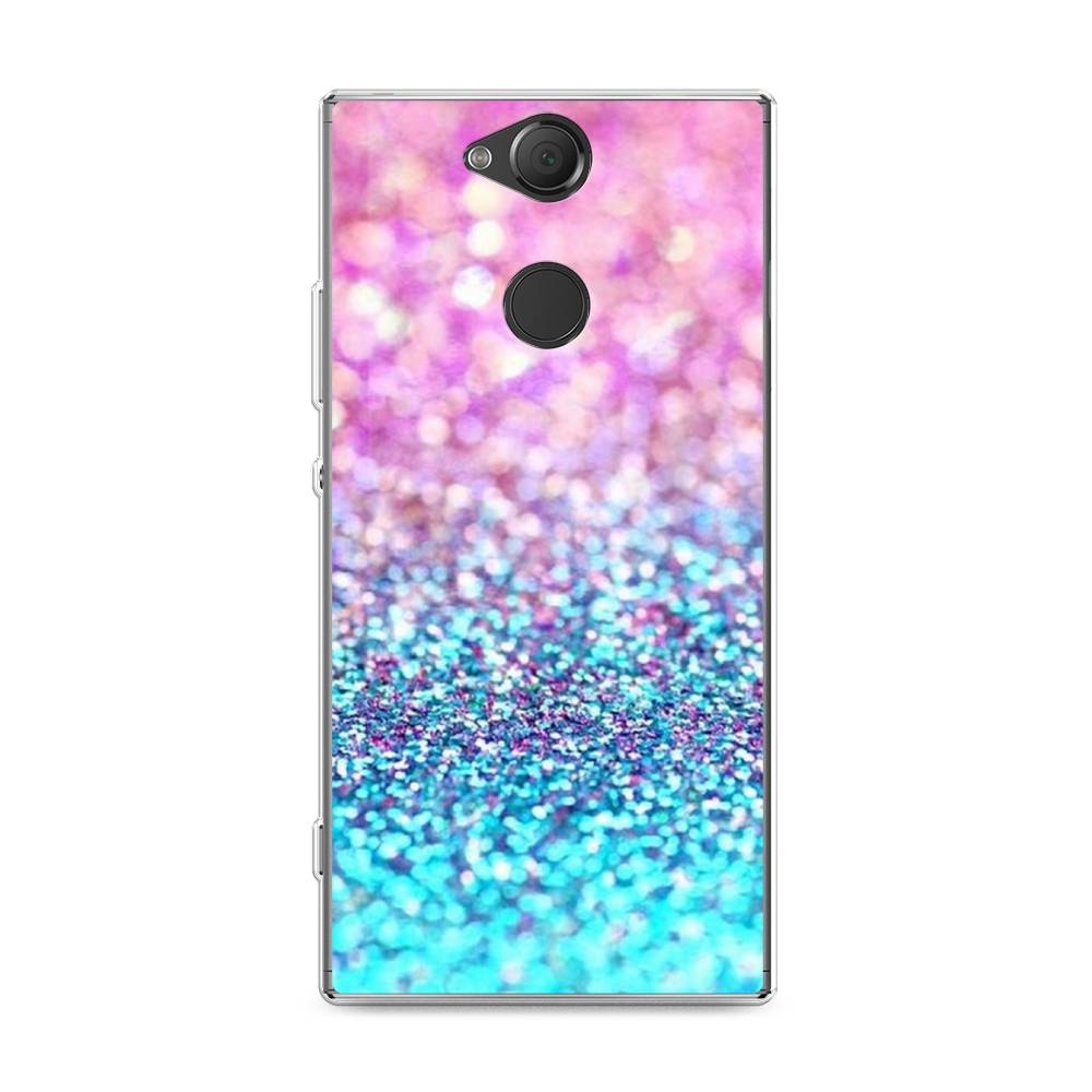 

Чехол Awog "Розово-голубые глиттеры рисунок" для Sony Xperia XA2 Plus