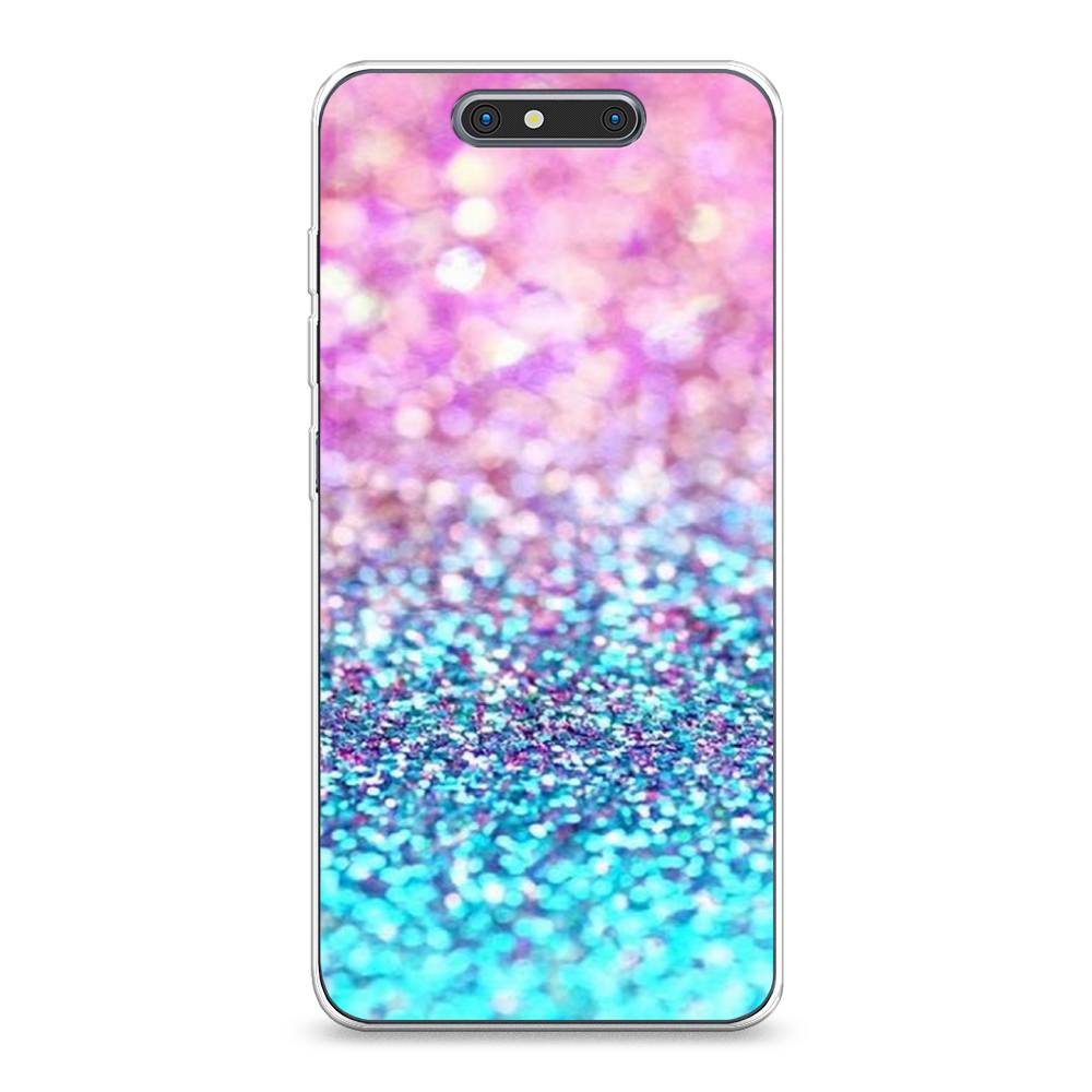 

Чехол Awog "Розово-голубые глиттеры рисунок" для ZTE Blade V8