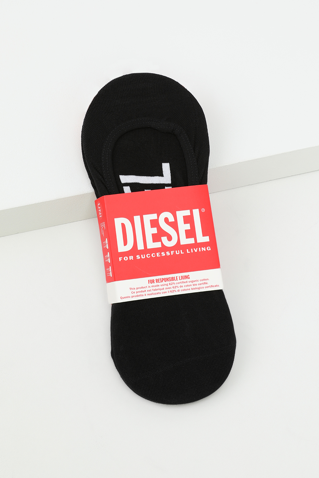 Комплект следков мужских Diesel 00S0MG0IQAS черных one size 2 пары