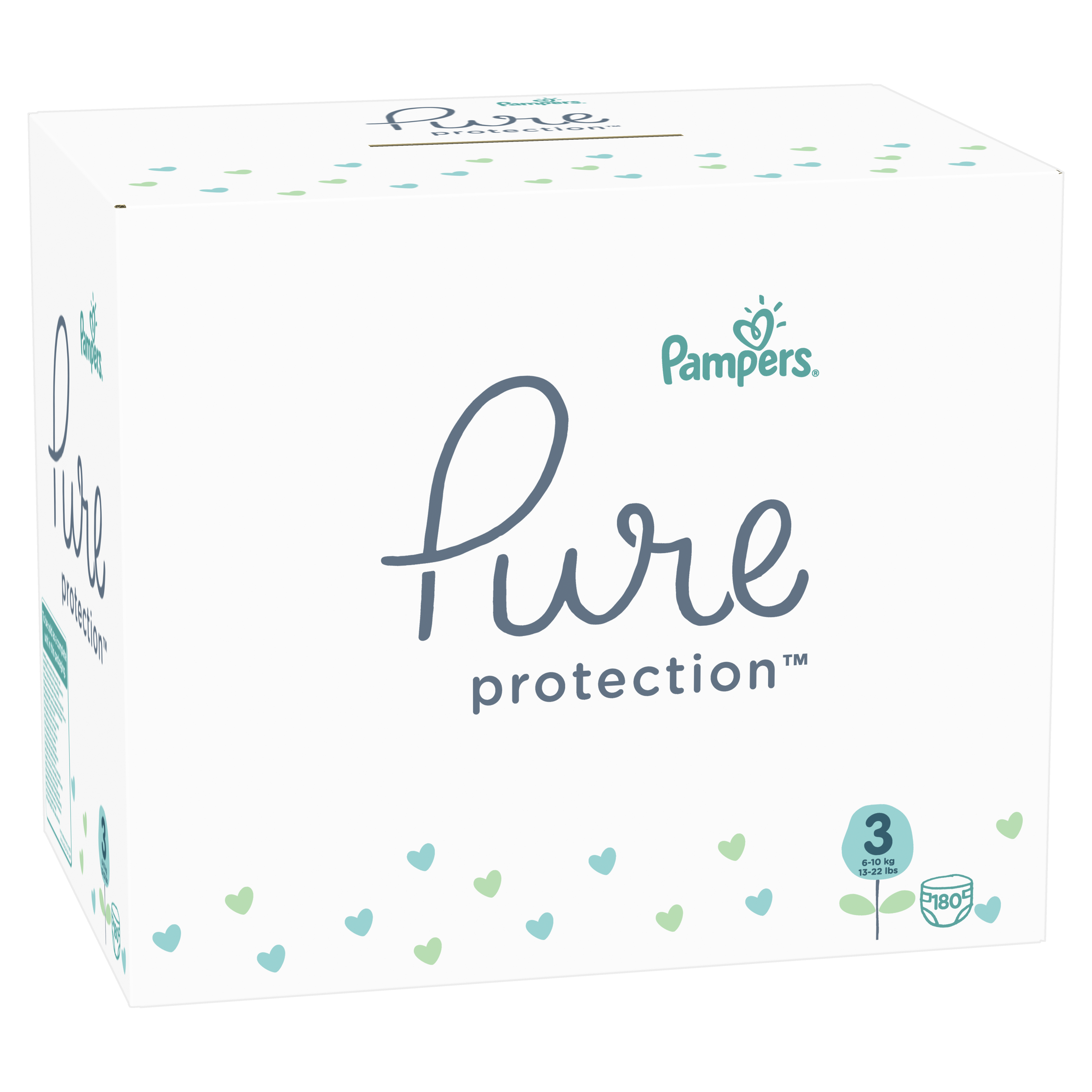 фото Подгузники pampers pure protection midi 3 (6-10 кг), 180 шт.