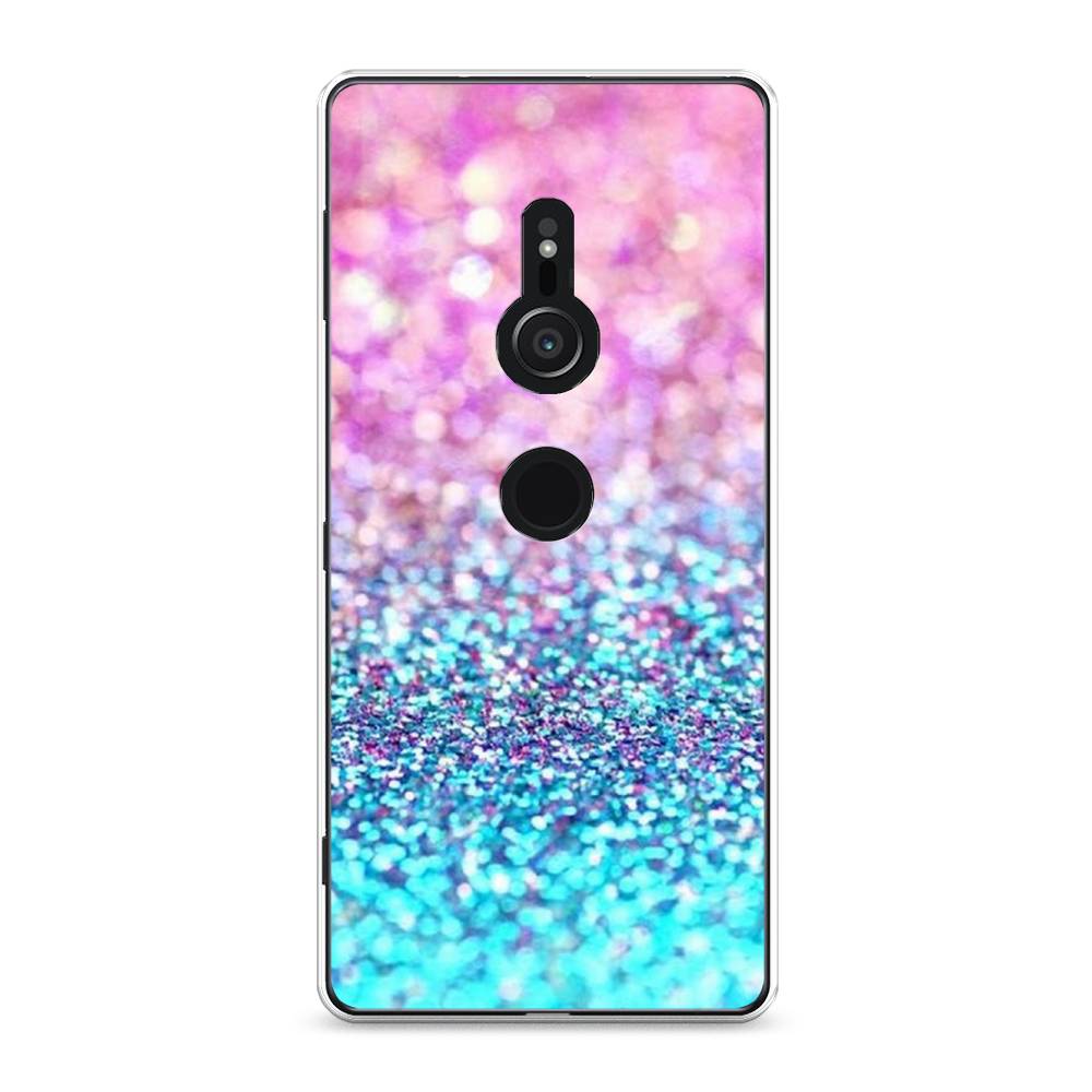 

Чехол Awog "Розово-голубые глиттеры рисунок" для Sony Xperia XZ2