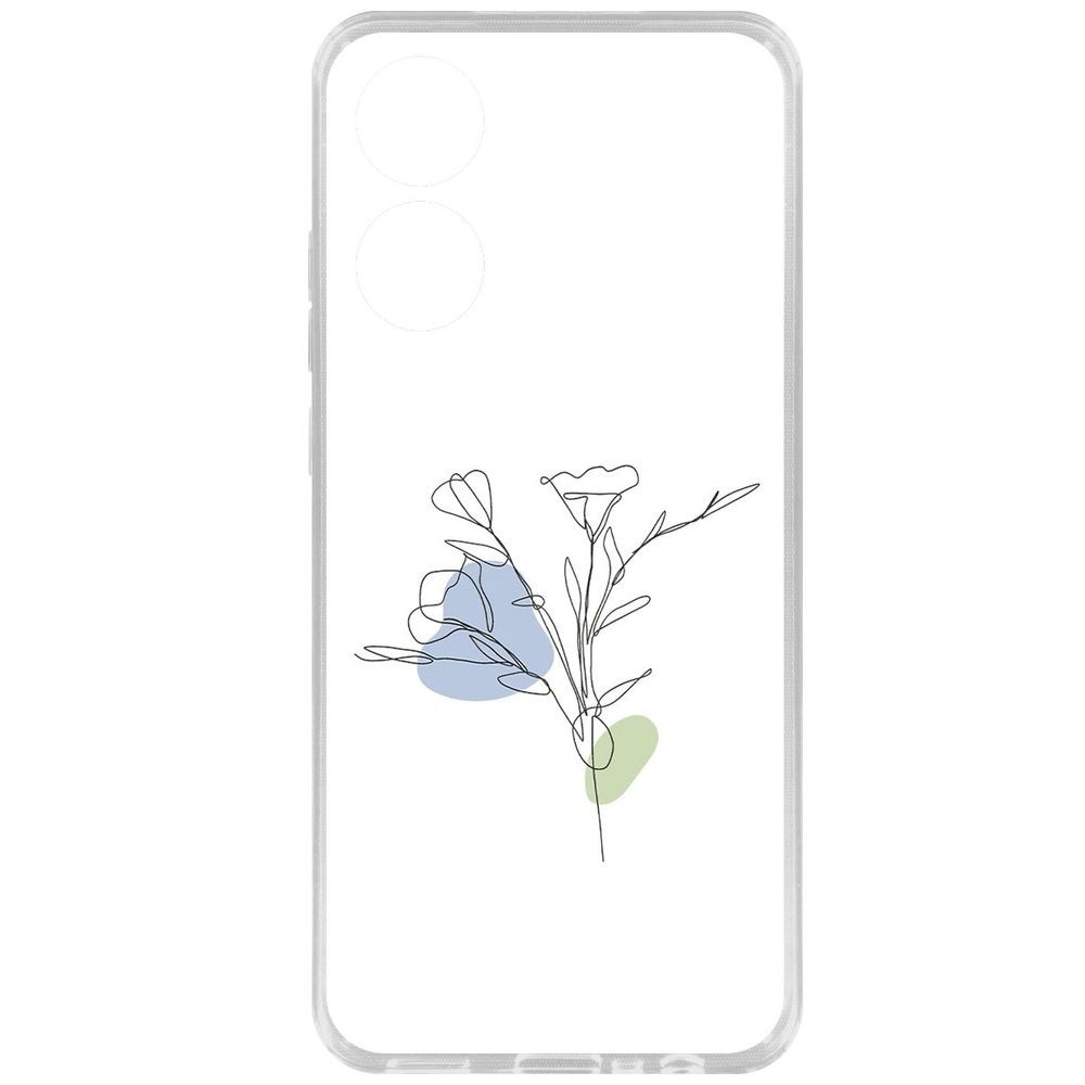 

Чехол-накладка Krutoff Clear Case Эустома для Oppo A78 4G, Прозрачный