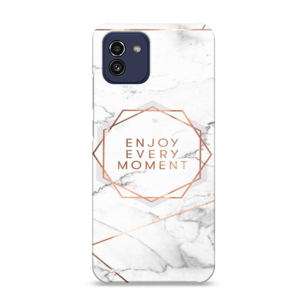 

Пластиковый чехол "Enjoy every moment мрамор" на Samsung Galaxy A03, 2104920-5