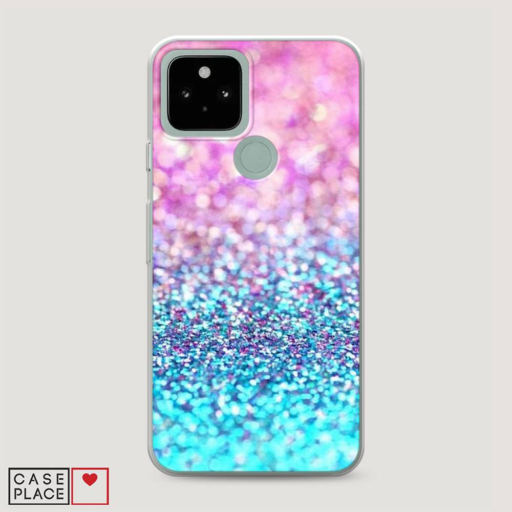 

Чехол Awog "Розово-голубые глиттеры рисунок" для Google Pixel 5